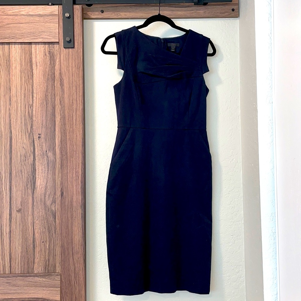 J. Crew Navy Midi Dress